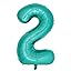 Amazon.com: Teal Number 7 Balloons 40 Inch Large Turquoise Blue Foil