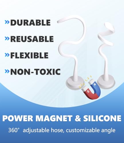 Image of Front Load Washer Door Prop, Magnetic Washer Door Prop Prevent Odors, Keep Washer Dry & Fresh with Adjustable Hose, Strong Magnet, and Durable Silicone Design for Front Load Washer, BLACK