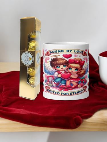 Image of Better Gift Flowers Bound by Love Mug, Round Shaped Multicolor Themed Coffee Mugs, Mug for Gifting, Gifting Items for Family, Friends & Closed Ones