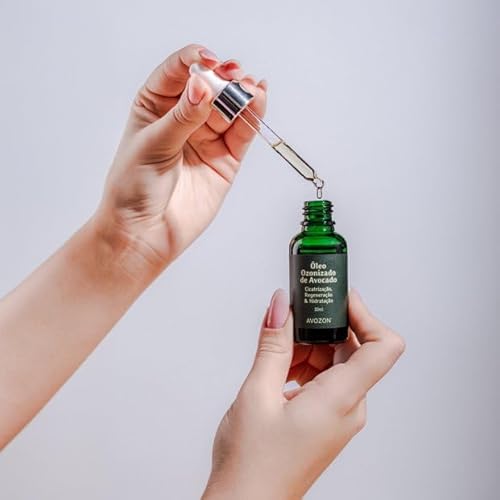 Óleo Ozonizado de Avocado Avozon Hidratante Com Regeneração e Cicatrização 30mL