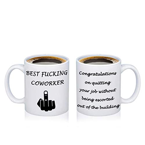 POTIY Funny Coworker Leaving Mug Funny Going Away Mug for Her Congratulations on Quitting Your Job Without Being Escorted Out of The Building Ceramic Coffee Mug Farewell Mug (Coworker Leaving Mug) POTIY Funny Coworker Leaving Mug Funny Going Away Mug for Her Congratulations on Quitting Your Job Without Being Escorted Out of The Building Ceramic Coffee Mug Farewell Mug (Coworker Leaving Mug)