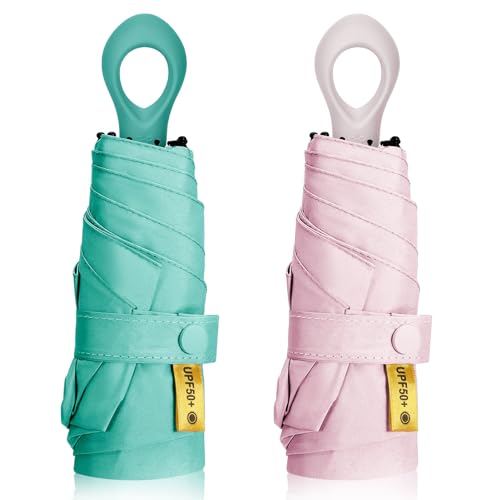 Utensilsto 2 Stück Faltender Regenschirm Klein, Ultraleichter Regenschirm...