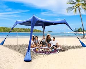 Sportneer Sonnensegel Strandzelt 3m X 3m X 2m