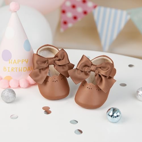 Felix & Flora Baby Dress Shoes - Infant Baby Girls Mary Jane Flats Moccasinss Soft Sole Walking Crib Shoes3