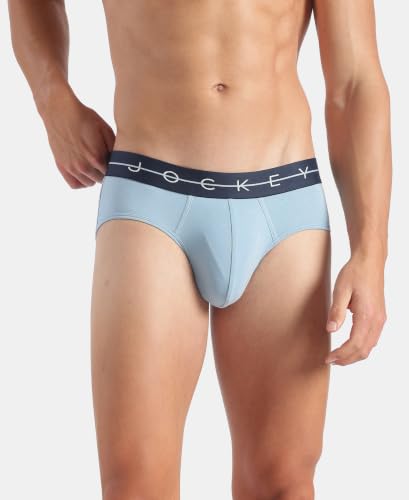 Image of Jockey NY15 Men Super Combed Cotton Elastane Stretch Solid Brief with Ultrasoft Waistband (Pack of 2)