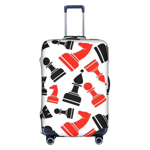 Chess Pattern print Luggage cover, suitcase protector, elasticated protective sleeve, fits 18-32 inch suitcases