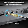 3 Pack 6.35mm (1/4 inch) Male to 3.5mm (1/8 inch) Female Stereo Headphone Adapter Gold Plated Audio Jack Adapter for for Aux Cable, Guitar Amplifier