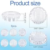 6pcs 80677 Faucet Index Buttons, Plastic Hot Cold Diverter Index Buttons Bathroom Shower Knobs Compatible with Midcor & Price Pfister Faucets (Transparent) - Image 2