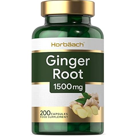 Ginger Root 1500mg | 200 High Strength Powder Capsules | Zingiber Officinale - Natural Herbal Extract (3+ Months Supply) Non-GMO Tablets, Gluten Free Supplement Cover