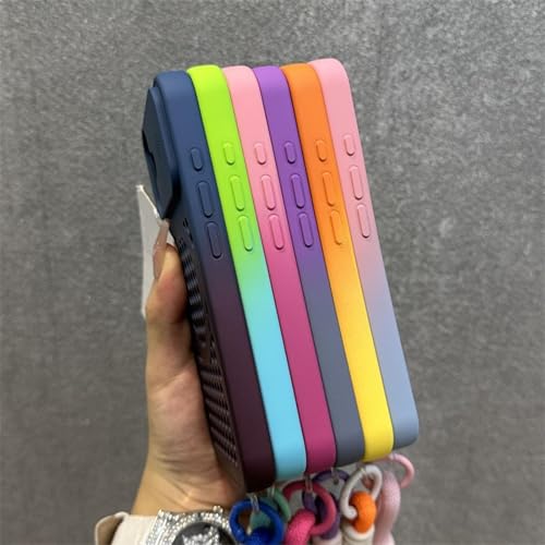 Coque iPhone 14 Pro anti-surchauffe avec dragonne dégradée pour un confort durable - 2