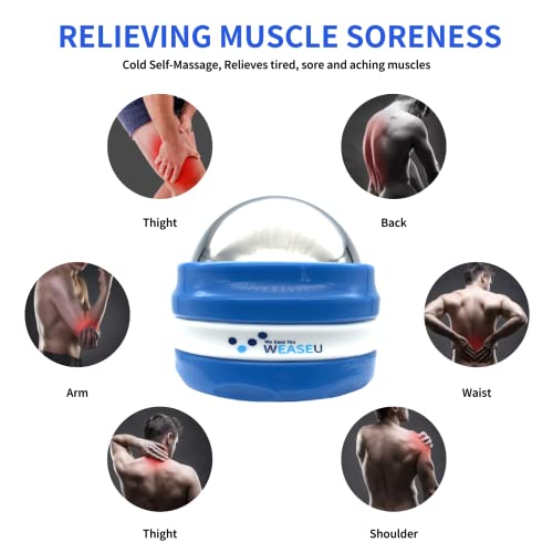 Weaseu Cryosphere Cold Massage Roller Ball-6 Hours Cold/Hot Relief Therapy-Relieve Muscle Pain-Rapid Recovery-Deep Tissue Ice Roller Cup (S, Black) #TOP4