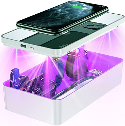 UV Light Sanitizer Phone Sterilizer Box with Phone Wireless Charger and Mirror