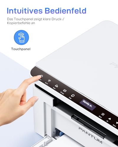 PANTUM BM2309W laserdrucker Multifunktionsgerät, Drucker Scanner Kopierer 3in1, Schwarz Weiss, WLAN Drucker, Airprint, A4, 1200 x 600 DPI, 20 Seiten pro Minute – Bild 6