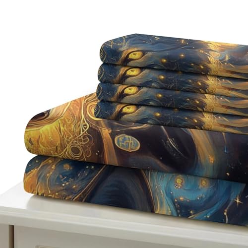 Linge de lit loup mystique 3D en microfibre premium toucher doux King Size - 7