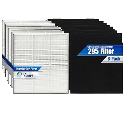 8-Pack 83378 Filter Set Replacement for Kenmore Progressive 295 HEPA Filter - Compatible with Kenmore 295 Series Air Purifier Filters with Carbon Foam Pre-Filter Prefilters