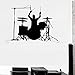 Hausdekoration Wandtattoos Drums Zubehör für den Heim Dekor  Aufkleber  Schlafzimmer Dekor Wand dekorativen Vinylwand  Aufkleber PW 57X38CM
