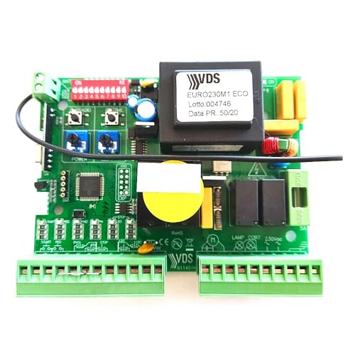 VDS Euro M1 Central de maniobras universal cuadro de control para motores monofásicos a 220v hasta 550w de puerta corredera de garaje y parking, central sustitución VDS