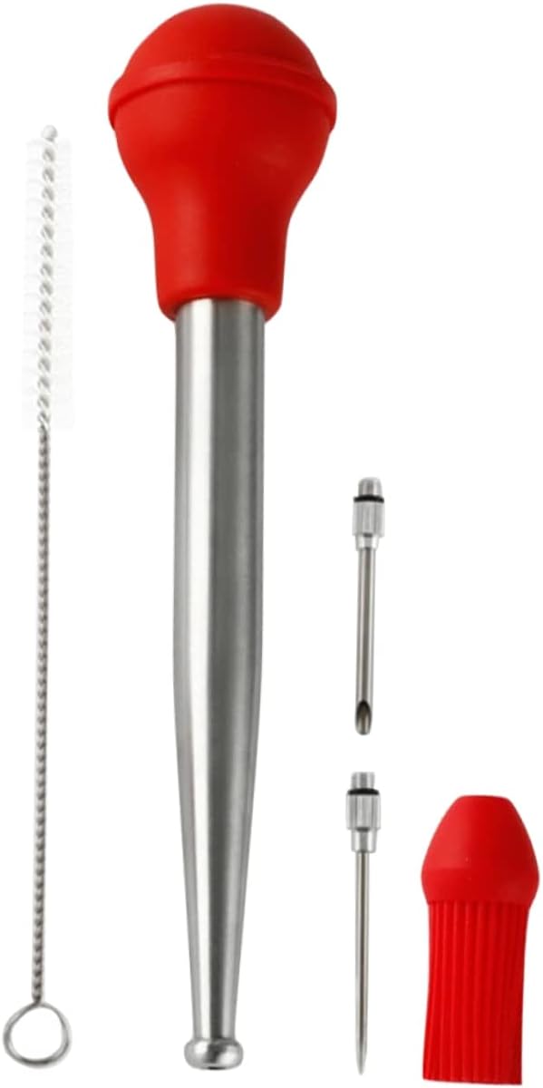 Ciieeo 3sets Turkey Seasoning Tool Injector Marinades Meats Poultry Baster Baster Pump Flavor Injector Bbq Sauce