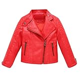 Die Kunstlederjacke für Kinder verleiht seinem Kleiderschrank einen Modetrend.