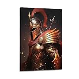 Póster decorativo de figura de guerrero de Aquiles The Fearless Aquiles Warrior, pintura decorativa, lienzo, pósteres de pared e impresión artística moderna para decoración de dormitorio familiar, 16
