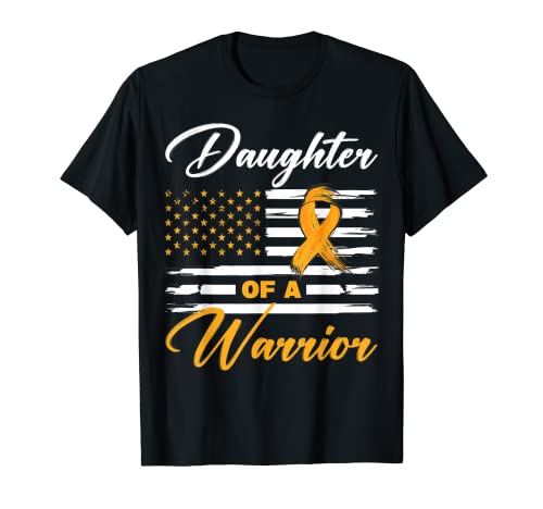 Daughter Of A Warrior USA Flag Appendix Cancer Awareness Camiseta