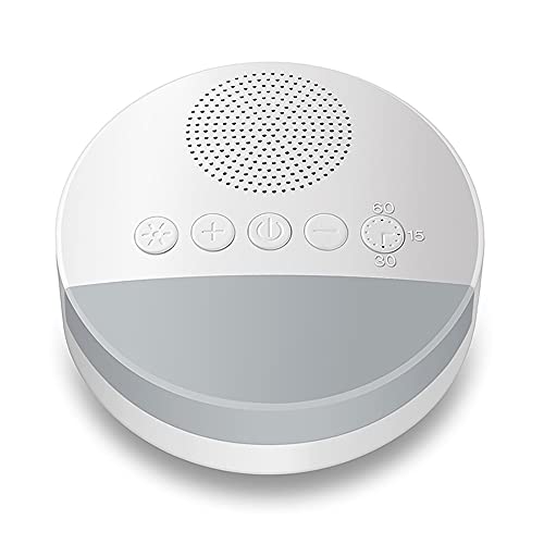 Duotar Máquina De Ruído,White Noise Sleep Machine Built-in 6 Som suave Luz de respiração suave 15/30