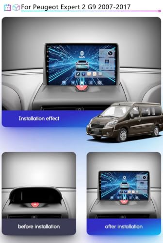 Autoradio Android 9 pouces Peugeot Expert 2 G9 2007-2017 tactile avec Bluetooth USB
