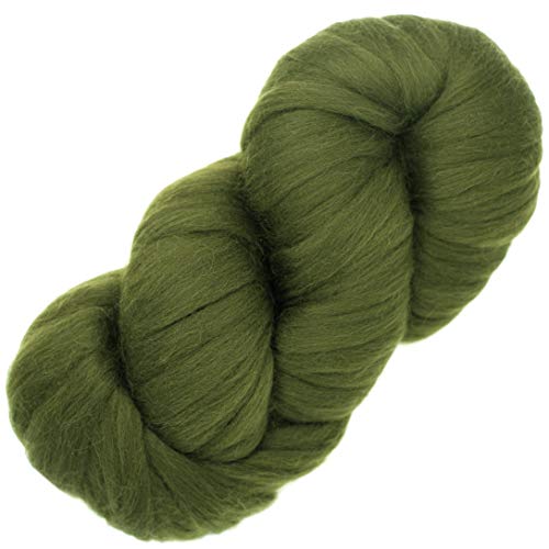 Living Dreams Air Merino Super Bulky Chunky Wool Yarn. Thick Pencil Roving Yarn for Needle Knitting and Crochet. Made in USA, Olive Living Dreams Air Merino Super Bulky Chunky Wool Yarn. Thick Pencil Roving Yarn for Needle Knitting and Crochet. Made in USA, Olive