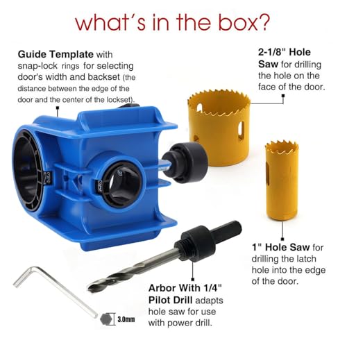 Kit para instalar cerraduras de puertas con sierras de corona miniatura 4