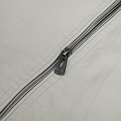 YOUTHUP Blouson D'été Légère pour Homme Veste de Sport Cargo Décontractée Blousons Aviateur à col Montant Homme, Gris, L - Image 7