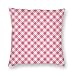 Poszewki na poduszki 45 x 45 miękkie, kwadratowe, odporne na plamy poszewki na poduszki, poszewki na poduszkę, dekoracyjna poszewka na poduszkę do łóżka, kanapy lub sofy, różowo-biała krata, wzór 45 x 45 cm