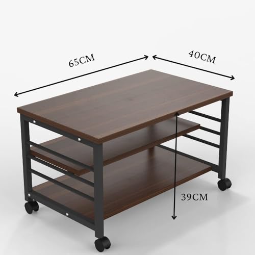 Image of InnoFur Meleti Low-Type Floor Sitting Table, Multi-Utility Desk, Study, Laptop for Home and Office (Brown,Size- 65x40CM)