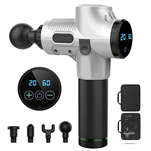 Preisvergleich Produktbild Cpippo Massagepistole, tragbares Massagegerät Elektrische,Massagegerät für Nacken Schulter Rücken Massagepistole Entspannen mit 4 Massageköpfen und 20 Geschwindigkeiten Vibrationsgerät Muskel