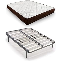 Somier Flex 105 HOGAR24 ES | Cama Completa |Somier Multiláminas con Regulación Lumbar + Colchón Dream Flex 13 | Incluye Juego de Patas Roscadas de 25 cm | Medidas: 105x190 cm