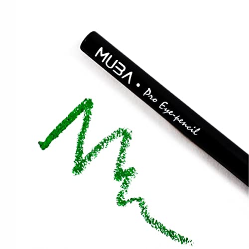 Muba Cosmetics Eye Pencil “Venom” - Waterproof Eyeliner Pencil, Long Lasting Eye Liner Pencils For Eye Makeup - No Budge Under Eye Pencil Eyeliner, Creamy Eye Pencils, Eyeliner Pencils For Precise Finish -Green #TOP8