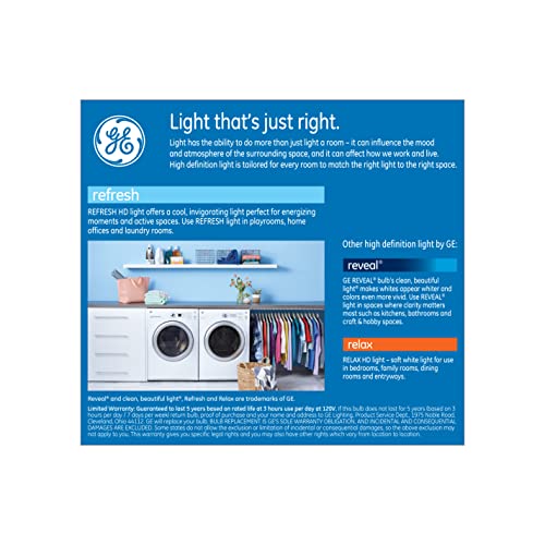 Ge Refresh Led Indoor Floodlight Bulbs, Hd Light, 10.5 Watt (65 Watt Equivalent) Daylight, Medium Base, Dimmable (2 Pack) #TOP2