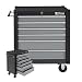 Produktbild TRUTZHOLM Werkzeugwagen Trutzi mit Kantenleiste 6 Schubladen 78 x 64 cm Rollcontainer Werkstattwagen in Grün oder Grau (Grau)