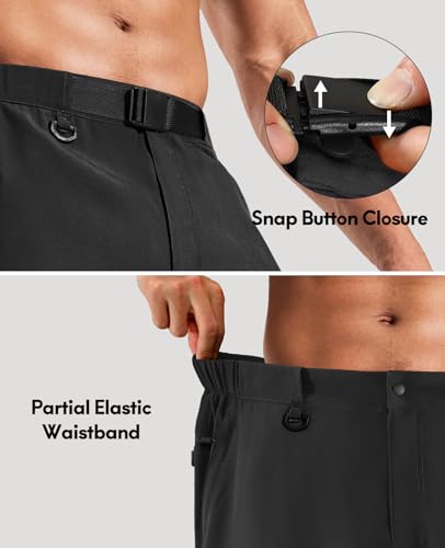 Haimont Men's Hiking Cargo Shorts 9" Lightweight Quick Dry Tactical Shorts 5 Zipper Pockets Fishing Travel Camping4