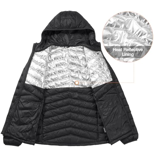 CAMEL CROWN Men's Packable Down Jacket Hooded Lightweight Puffer Insulated Coat for Travel Outdoor Hiking3