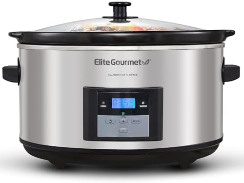 Elite Gourmet MST-900D 8.5Qt Digital Programmable XL Jumbo Slow C...