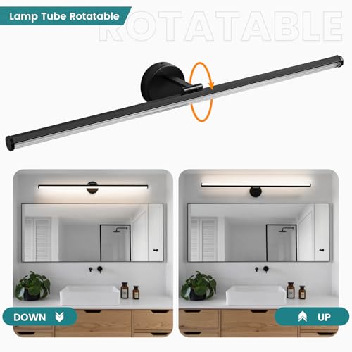 KAISITE Black Vanity Light 39 Inch Modern Bathroom Light Fixture Over Mirror 24W Dimmable 5CCT LED Vanity Light for Bathroom Restroom Farmhouse Rotatable Bath Vanity Light Bar by KAISITE - Image 6
