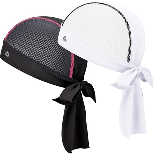 YANIKY Bandana Skull Cap with Neck Flap,Value Set Helmet Liner for Motorcycle Cycling Construction, Cooling Breathable Do Rag
