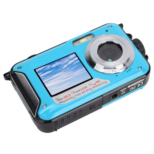 Water Camera, 11FT Autofocus Dual Screens Underwater Camera 2.7K 48MP for Snorkeling