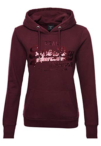 Preisvergleich Produktbild Superdry Womens VL Sequin Hood BR Hooded Sweatshirt, Port, L