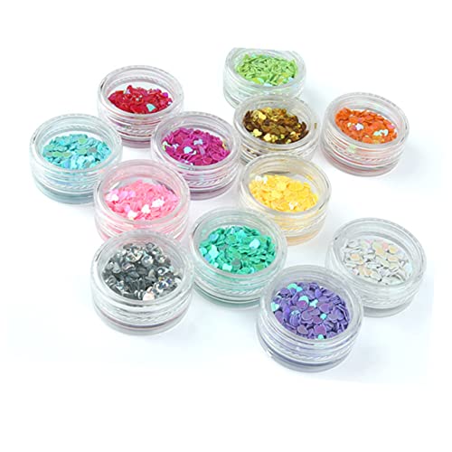 Beatifufu Nail Flakes for Nail Art 50g Heart Glitter Holographic Nail Sequins Long-Lasting Suitable for DIY Professional Use