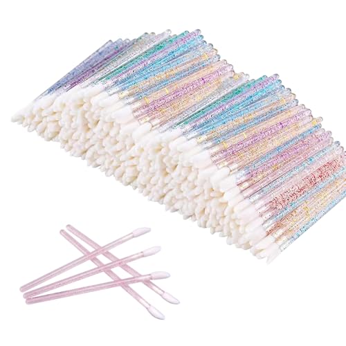 300 Pièces Pinceaux A Lèvres Jetables Cristal Pinceau à Lèvres Brosse à Lèvres Jetable Applicateur Pour Parfait Outil De Maquillage