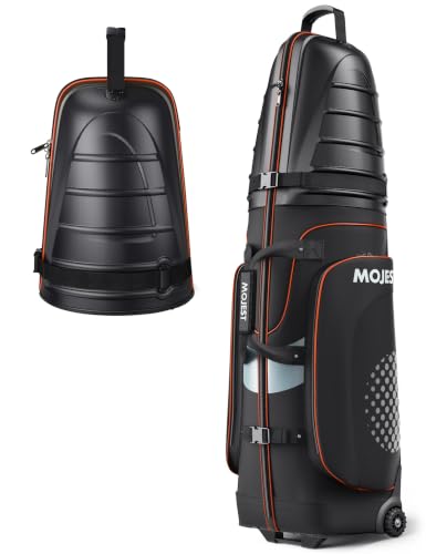 Image of Golf Travel Bags for Airlines with Wheels, Hard Case Top and 1680D Heavy Duty Oxford Protect Golf Clubs, Lightweight and Easy to Maneuver