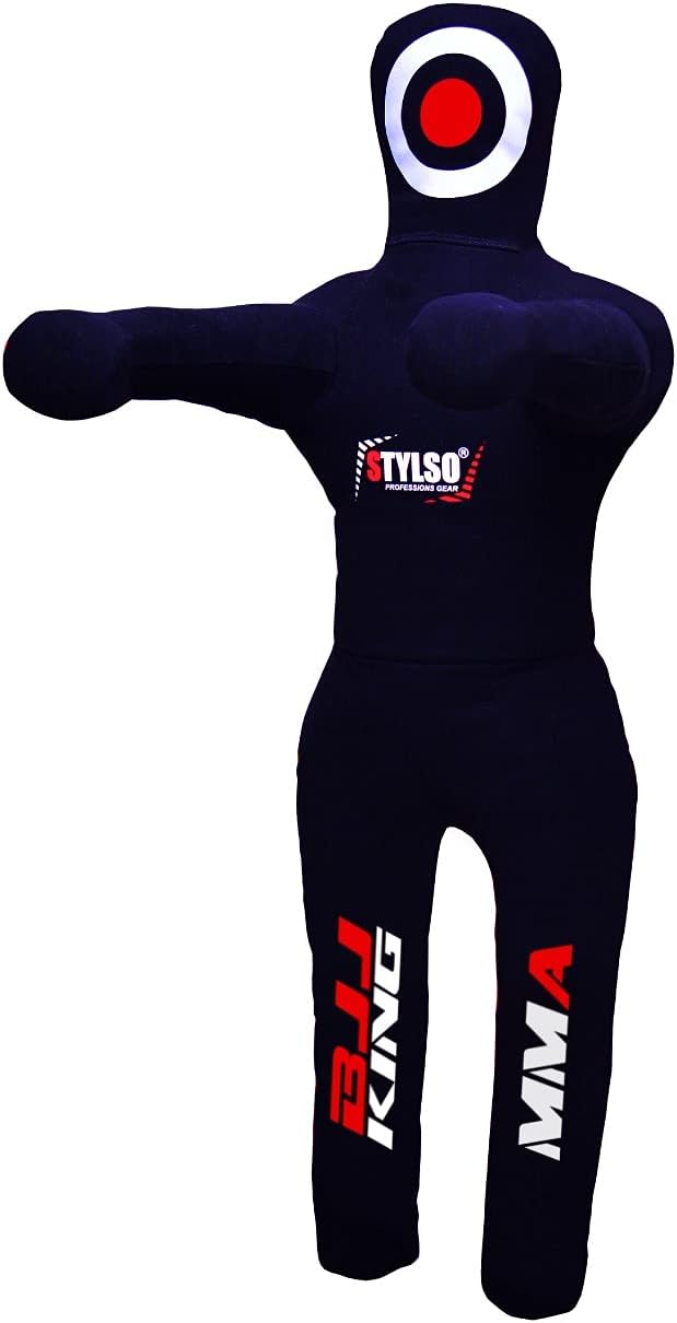 Stylso Wrestling Dummy Grappling Dummies - Size: 6ft Jiu Jitsu Dummy BJJ Buddy MMA Dummies Judo Karate Fighting Jiujitsu Dummy Un-Filled - 6ft / 72 inches (Black) : Sports & Outdoors