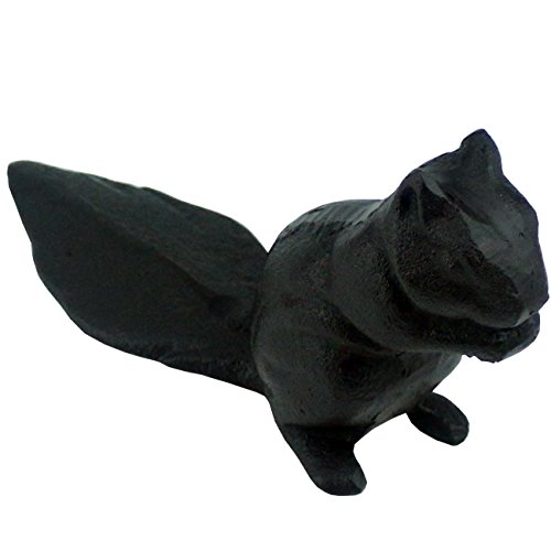 Ogrmar Cast Iron Squirrel Door Wedge/Doorstop (Brownish Black)