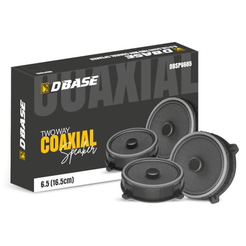 Image of DBASE Premium DBSP6685 6.5Inch Two-Way Coaxial Car Speakers | High Bass, Crystal Clear Sound | PP Injection Cone, Treated Rubber Surround | Easy Plug & Play Installation